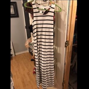 Mid length black and white dress